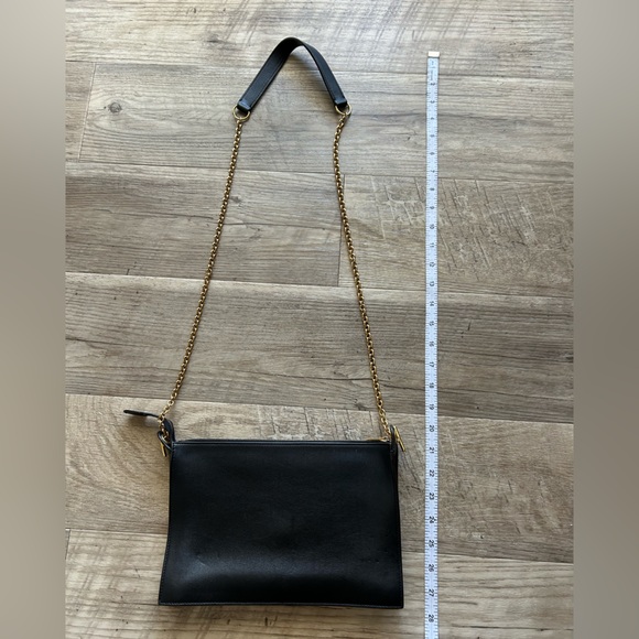 CELINE Envelope Crossbody Tricolor Leather Maroon Black - Picture 4 of 11